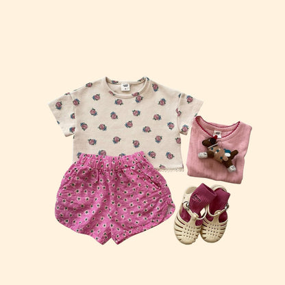 Toddler SS26 Floral Shorts (3 - 7y) - 3 Colors - AT NOON STORE