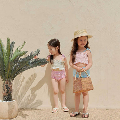 Toddler SS26 Floral Smocked Tankini 2 Piece Swim Suit (2-8y) - 2 Colors kids outfit