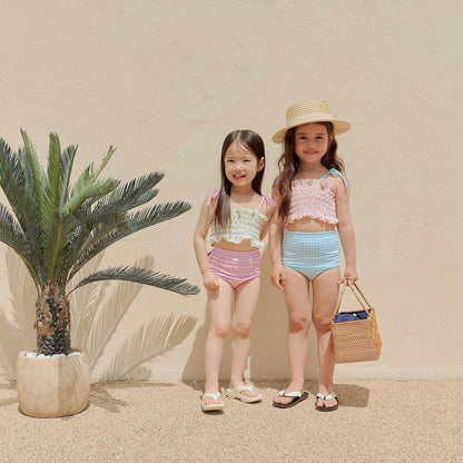 Toddler SS26 Floral Smocked Tankini 2 Piece Swim Suit (2-8y) - 2 Colors kids outfit