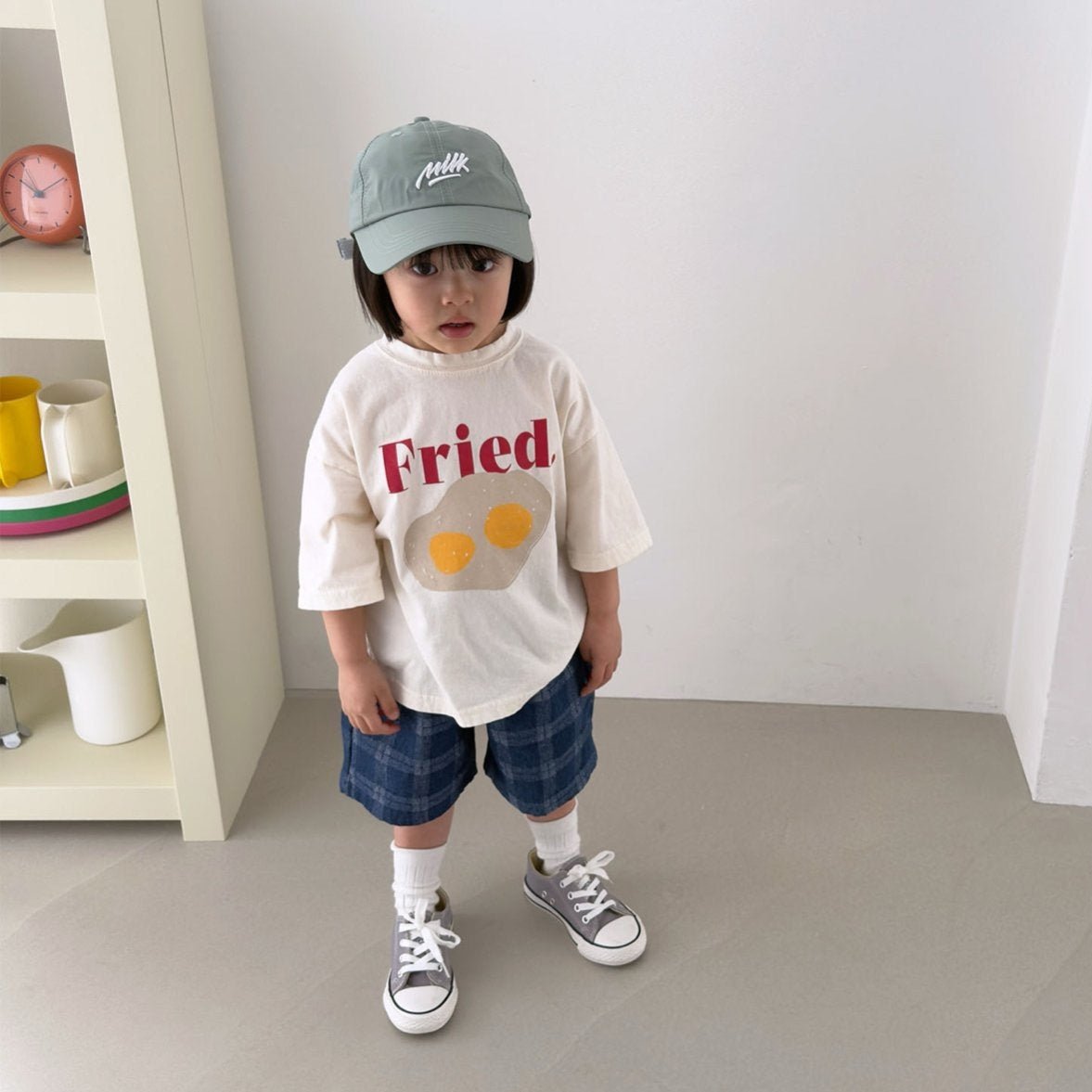 Toddler SS26 Fried Egg Short Sleeve Top (1 - 7y) - 2 Colors - AT NOON STORE