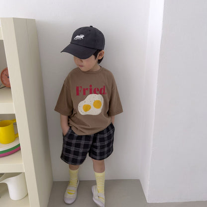 Toddler SS26 Fried Egg Short Sleeve Top (1 - 7y) - 2 Colors - AT NOON STORE