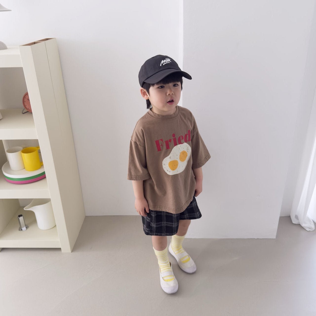 Toddler SS26 Fried Egg Short Sleeve Top (1 - 7y) - 2 Colors - AT NOON STORE