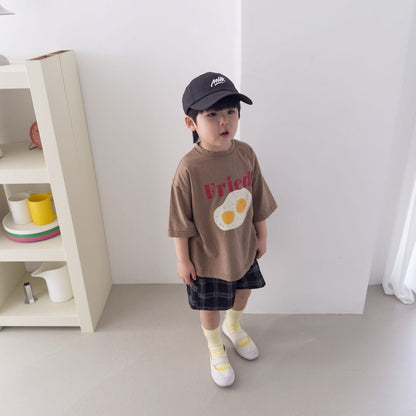 Toddler SS26 Fried Egg Short Sleeve Top (1 - 7y) - 2 Colors - AT NOON STORE