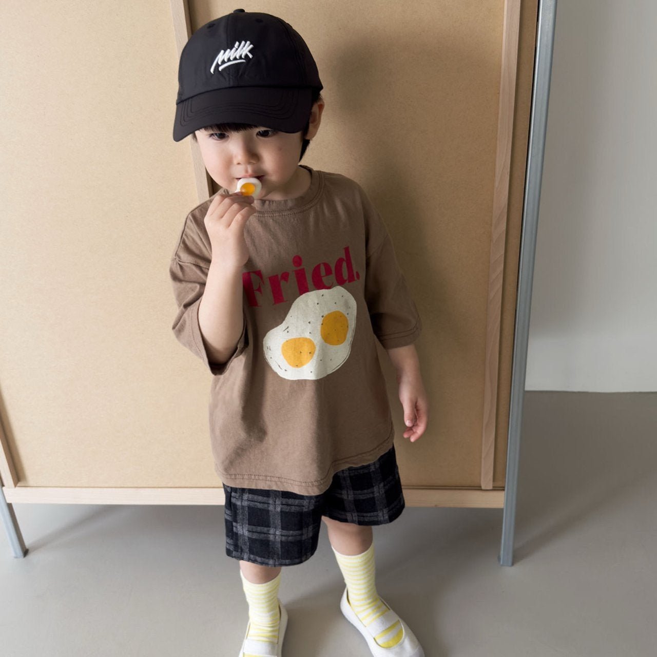 Toddler SS26 Fried Egg Short Sleeve Top (1 - 7y) - 2 Colors - AT NOON STORE