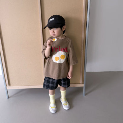 Toddler SS26 Fried Egg Short Sleeve Top (1 - 7y) - 2 Colors - AT NOON STORE