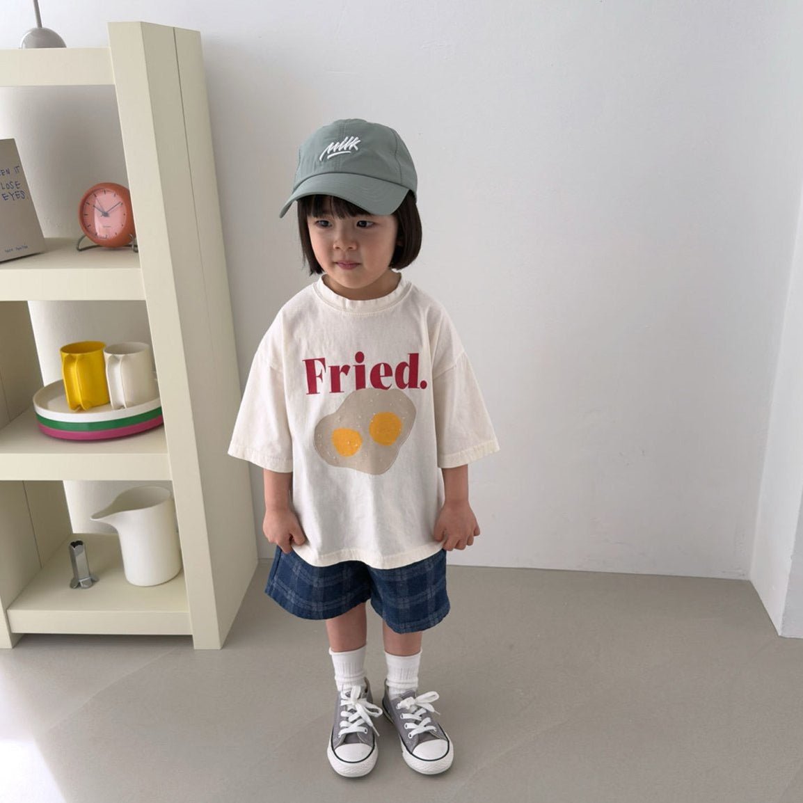 Toddler SS26 Fried Egg Short Sleeve Top (1 - 7y) - 2 Colors - AT NOON STORE