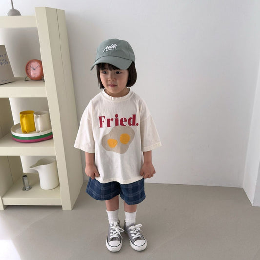 Toddler SS26 Fried Egg Short Sleeve Top (1 - 7y) - 2 Colors - AT NOON STORE