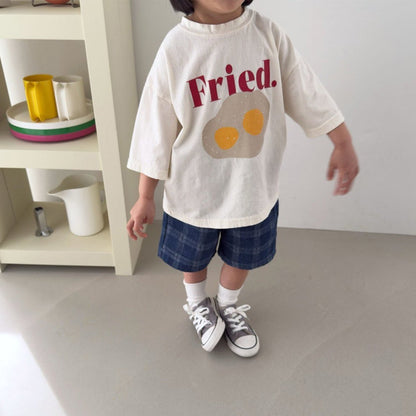 Toddler SS26 Fried Egg Short Sleeve Top (1 - 7y) - 2 Colors - AT NOON STORE