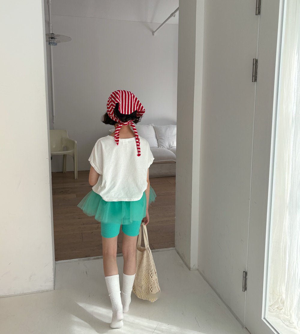 Toddler SS26 Heart Print Short Sleeve Cropped Top (1 - 6y) - 2 Colors kids outfit