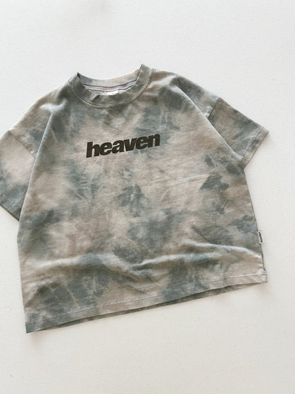 Toddler SS26 heaven Tie Dyed Loose Fit Short Sleeve Top (3-8y) - 2 Colors kids outfit