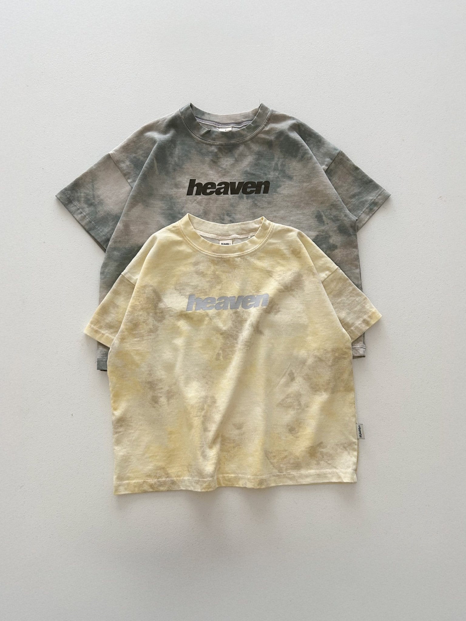 Toddler SS26 heaven Tie Dyed Loose Fit Short Sleeve Top (3-8y) - 2 Colors kids outfit
