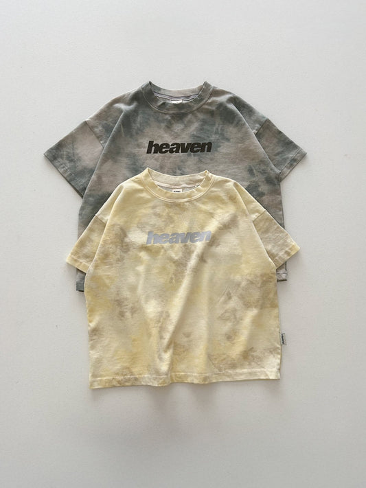 Toddler SS26 heaven Tie Dyed Loose Fit Short Sleeve Top (3-8y) - 2 Colors kids outfit