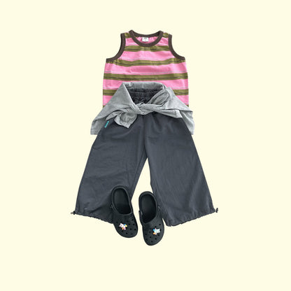 Toddler SS26 Jacquard Stripe Sleeveless Top (3 - 11y) - 2 Colors kids outfit