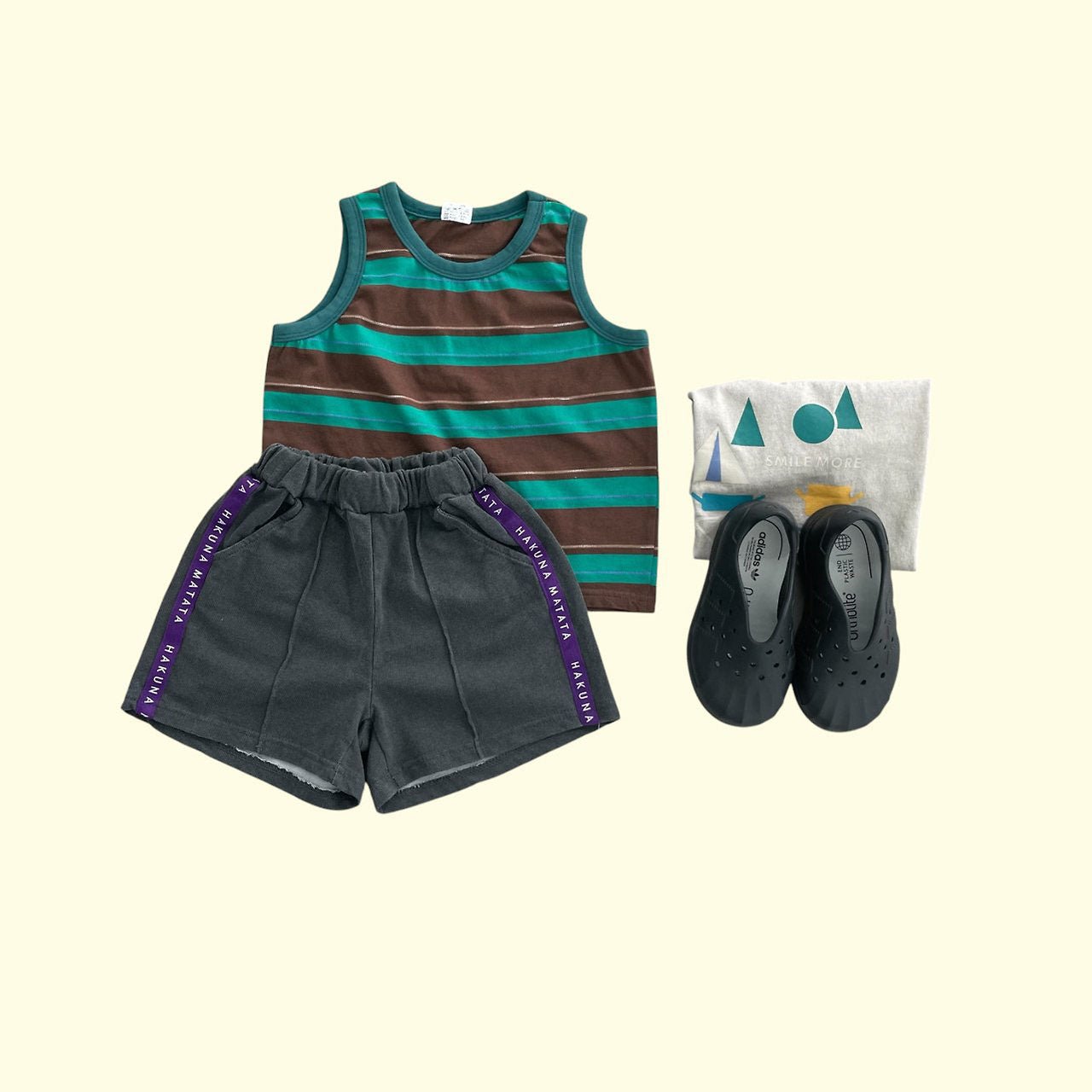 Toddler SS26 Jacquard Stripe Sleeveless Top (3 - 11y) - 2 Colors kids outfit
