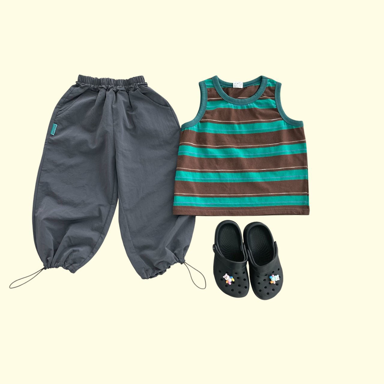 Toddler SS26 Jacquard Stripe Sleeveless Top (3 - 11y) - 2 Colors kids outfit