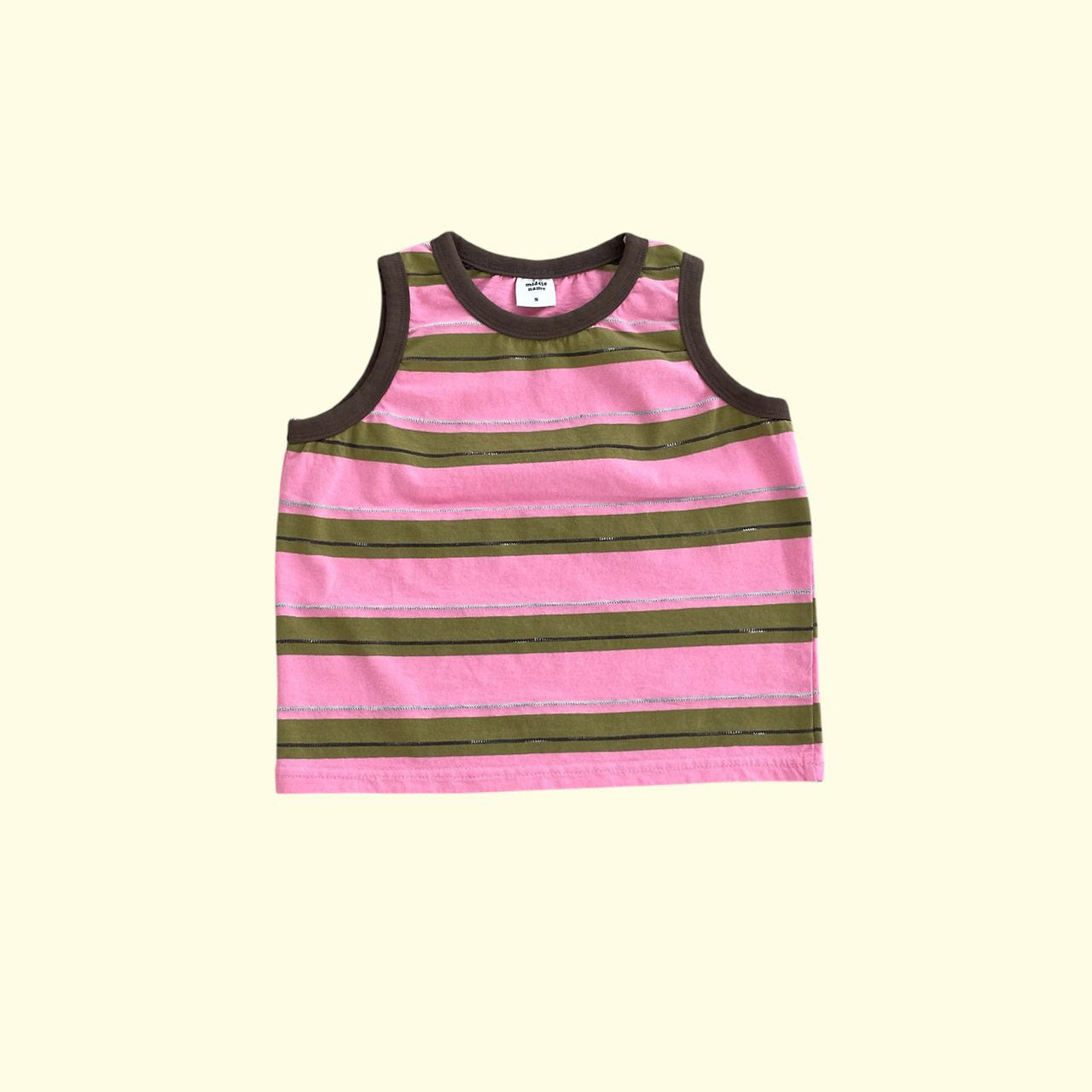 Toddler SS26 Jacquard Stripe Sleeveless Top (3 - 11y) - 2 Colors kids outfit