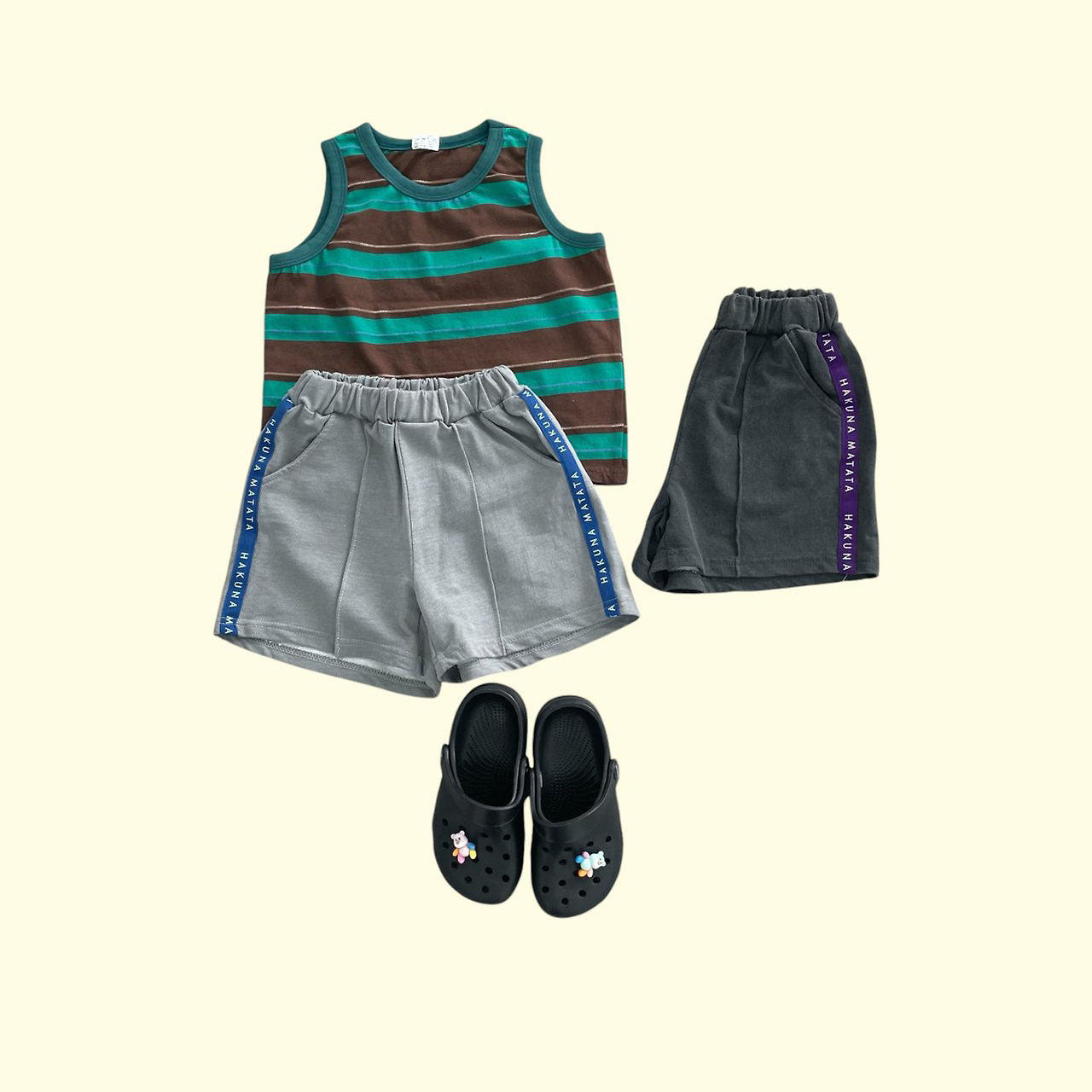 Toddler SS26 Jacquard Stripe Sleeveless Top (3 - 11y) - 2 Colors kids outfit