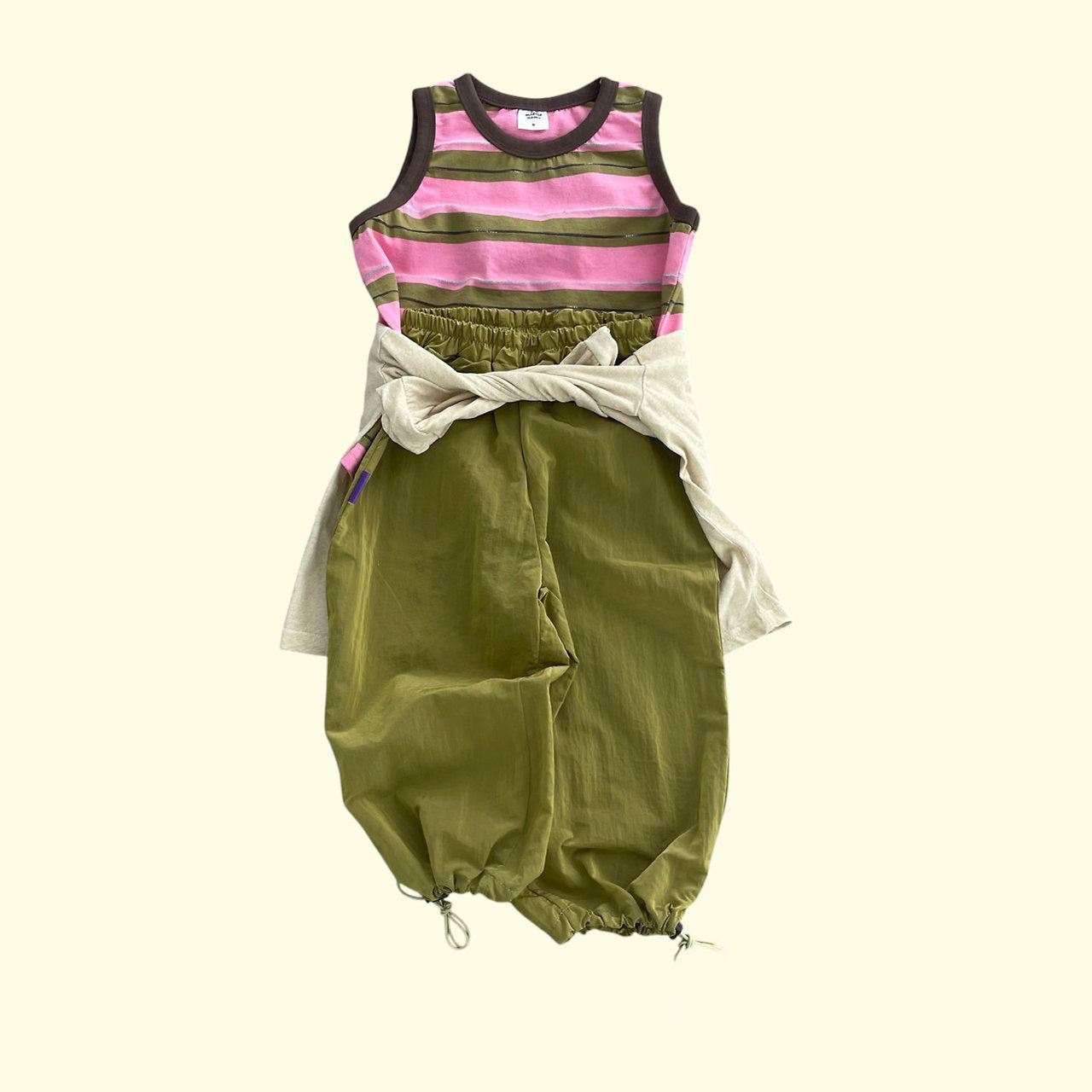 Toddler SS26 Jacquard Stripe Sleeveless Top (3 - 11y) - 2 Colors kids outfit