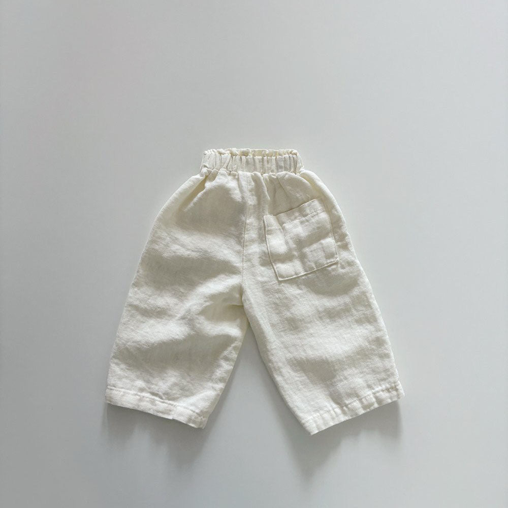 Toddler SS26 Linen Cotton Pull - on Pants (1 - 6y) - 4 Colors kids outfit