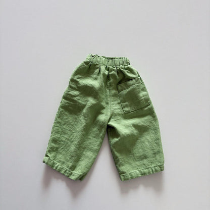 Toddler SS26 Linen Cotton Pull - on Pants (1 - 6y) - 4 Colors kids outfit