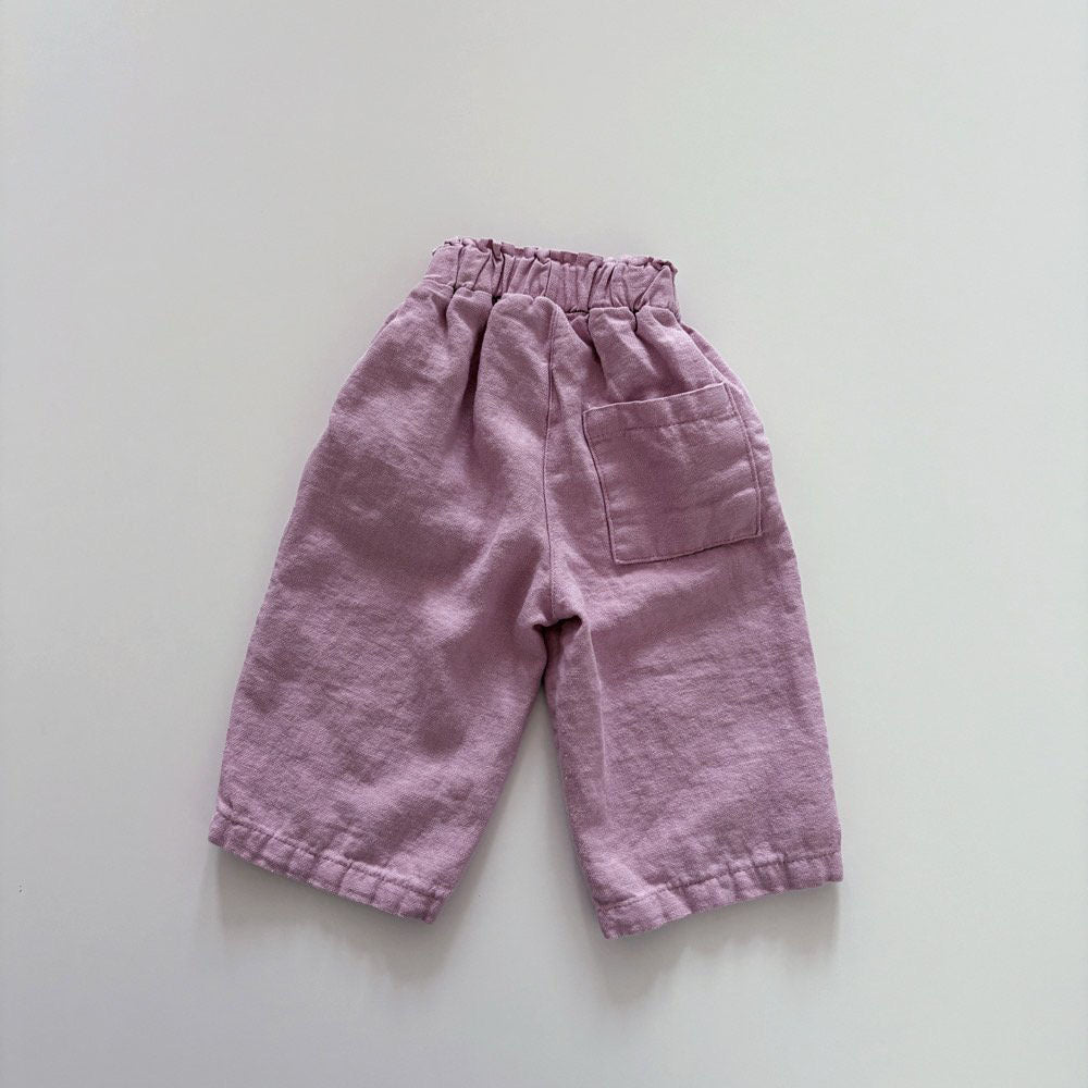 Toddler SS26 Linen Cotton Pull - on Pants (1 - 6y) - 4 Colors kids outfit