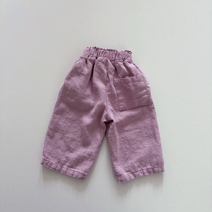 Toddler SS26 Linen Cotton Pull - on Pants (1 - 6y) - 4 Colors kids outfit