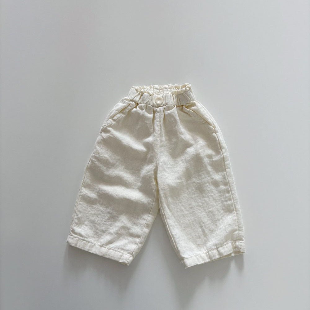 Toddler SS26 Linen Cotton Pull - on Pants (1 - 6y) - 4 Colors kids outfit