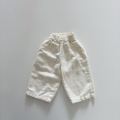 Toddler SS26 Linen Cotton Pull - on Pants (1 - 6y) - 4 Colors kids outfit