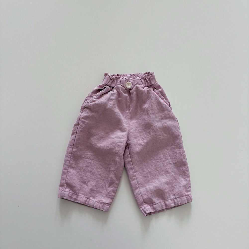 Toddler SS26 Linen Cotton Pull - on Pants (1 - 6y) - 4 Colors kids outfit