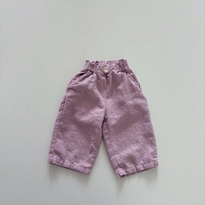 Toddler SS26 Linen Cotton Pull - on Pants (1 - 6y) - 4 Colors kids outfit
