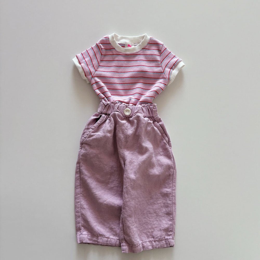 Toddler SS26 Linen Cotton Pull - on Pants (1 - 6y) - 4 Colors kids outfit