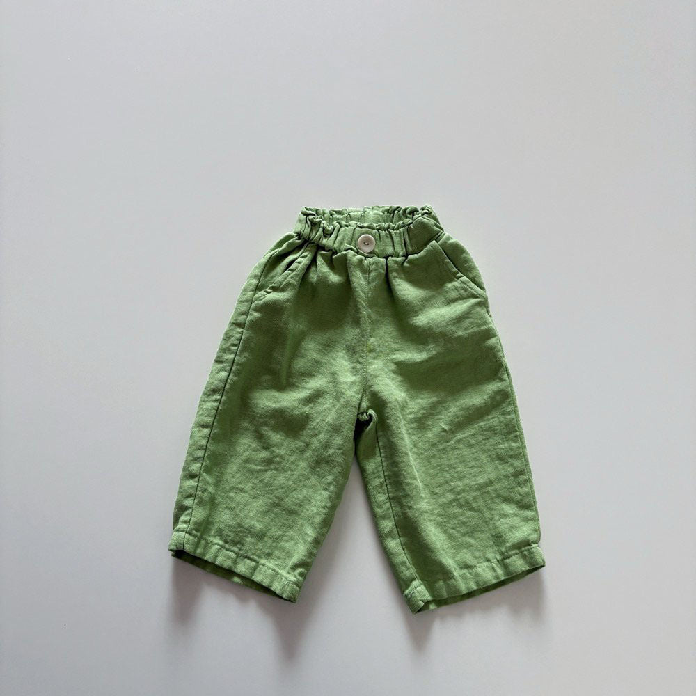 Toddler SS26 Linen Cotton Pull - on Pants (1 - 6y) - 4 Colors kids outfit