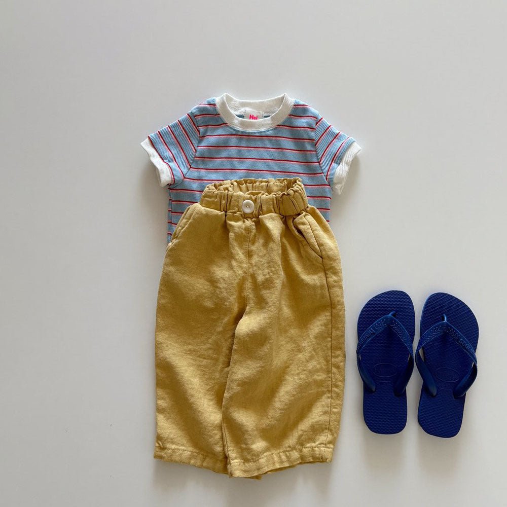 Toddler SS26 Linen Cotton Pull - on Pants (1 - 6y) - 4 Colors kids outfit