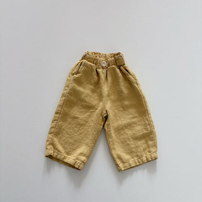 Toddler SS26 Linen Cotton Pull - on Pants (1 - 6y) - 4 Colors kids outfit