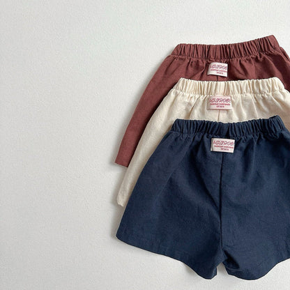 Toddler SS26 Linen Cotton Shorts (10m - 4y) - 3 Colors - AT NOON STORE