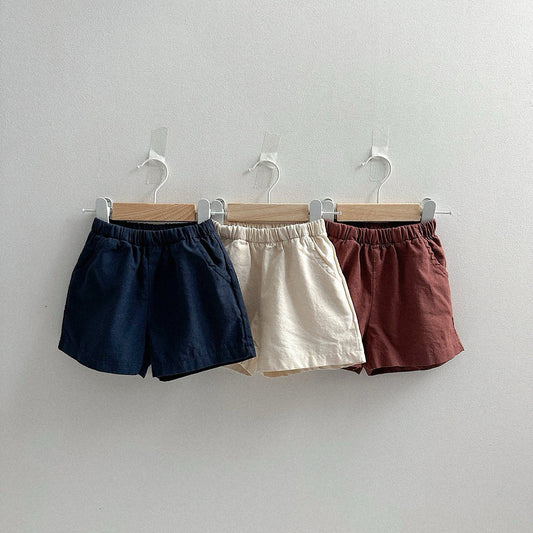 Toddler SS26 Linen Cotton Shorts (10m - 4y) - 3 Colors - AT NOON STORE