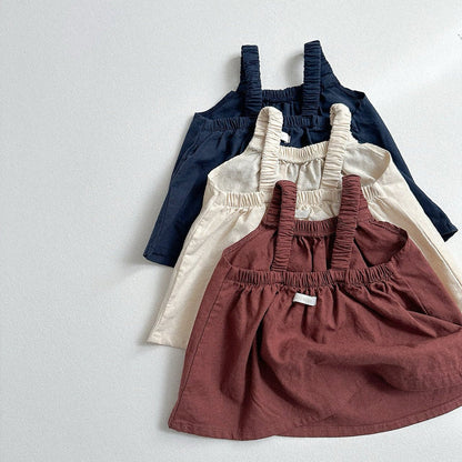 Toddler SS26 Linen Cotton Sleeveless Top (10m - 4y) - 3 Colors - AT NOON STORE