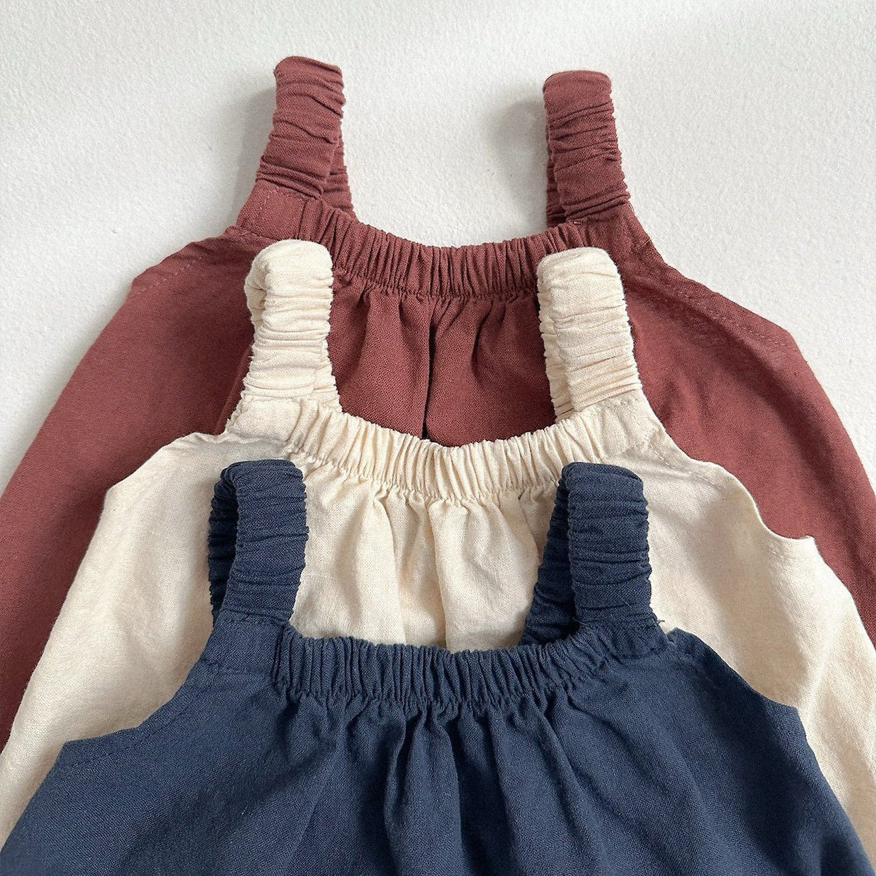 Toddler SS26 Linen Cotton Sleeveless Top (10m - 4y) - 3 Colors - AT NOON STORE