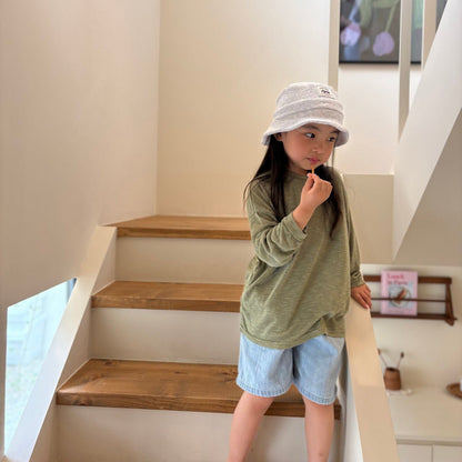 Toddler SS26 Loose Fit Summer Long Sleeve Top (1 - 7y) - 2 Colors - AT NOON STORE
