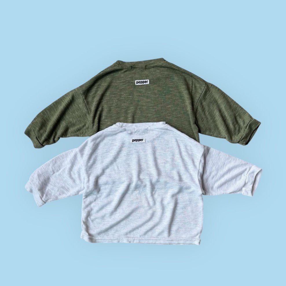 Toddler SS26 Loose Fit Summer Long Sleeve Top (1 - 7y) - 2 Colors - AT NOON STORE