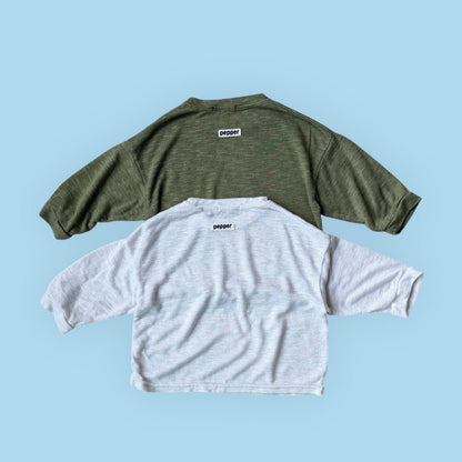 Toddler SS26 Loose Fit Summer Long Sleeve Top (1 - 7y) - 2 Colors - AT NOON STORE