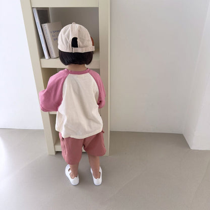 Toddler SS26 Milk Raglan Short Sleeve Top (1 - 7y) - 2 Colors - AT NOON STORE