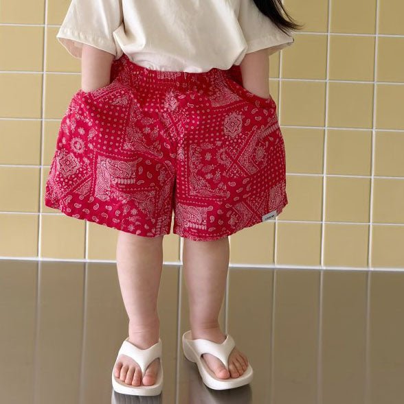 Toddler SS26 Paisley Knee Length Shorts (1 - 7y) - 2 Colors kids outfit