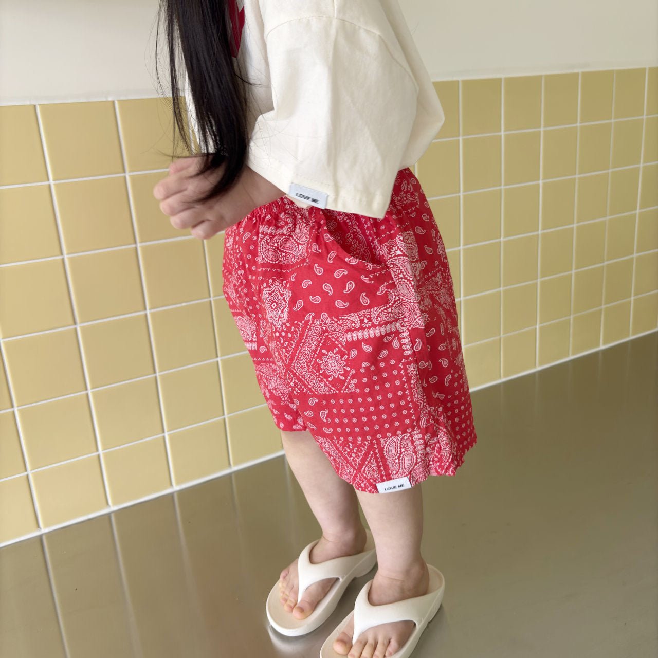 Toddler SS26 Paisley Knee Length Shorts (1 - 7y) - 2 Colors kids outfit