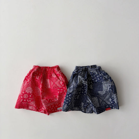 Toddler SS26 Paisley Knee Length Shorts (1 - 7y) - 2 Colors kids outfit