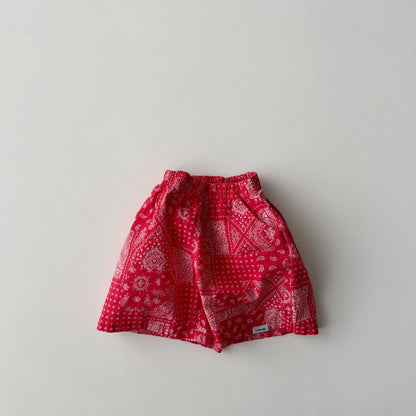 Toddler SS26 Paisley Knee Length Shorts (1 - 7y) - 2 Colors kids outfit