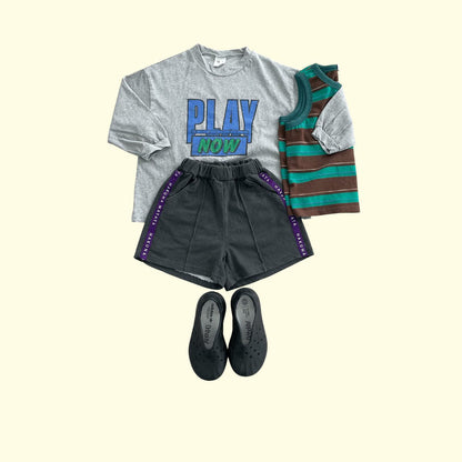 Toddler SS26 Pigment Dyed Stitch Detail Shorts (3 - 11y) - 2 Colors kids outfit
