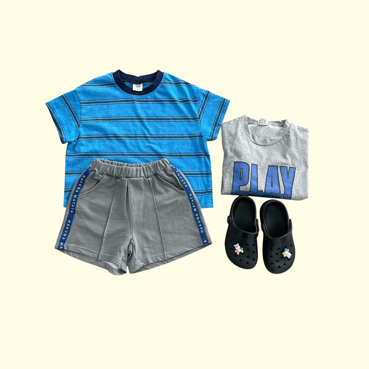 Toddler SS26 Pigment Dyed Stitch Detail Shorts (3 - 11y) - 2 Colors kids outfit