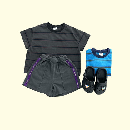 Toddler SS26 Pigment Dyed Stitch Detail Shorts (3 - 11y) - 2 Colors kids outfit