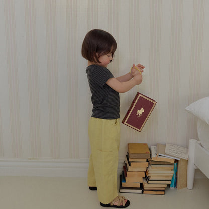 Toddler SS26 Pigment Dyed Stripe Short Sleeve Top (2 - 7y) - 2 Colors - AT NOON STORE